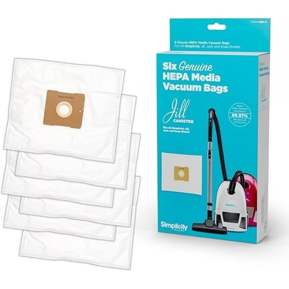 SZH-6 Jill Canister Vacuum Replacement Bags with Certified Hepa Media, Fits w...